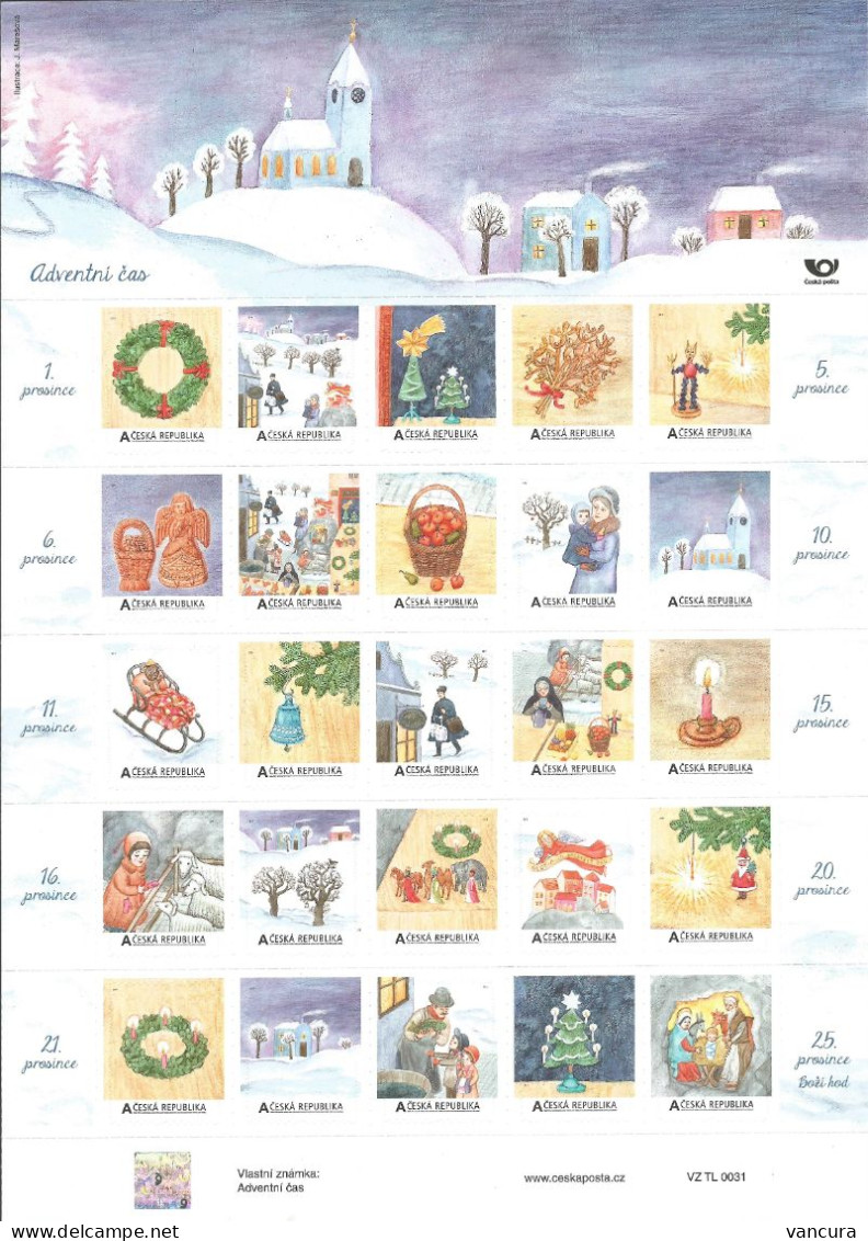 TL 0031 Czech Republic Private Stamps Of The Czech Post Christmas 2014 Box - Nuovi