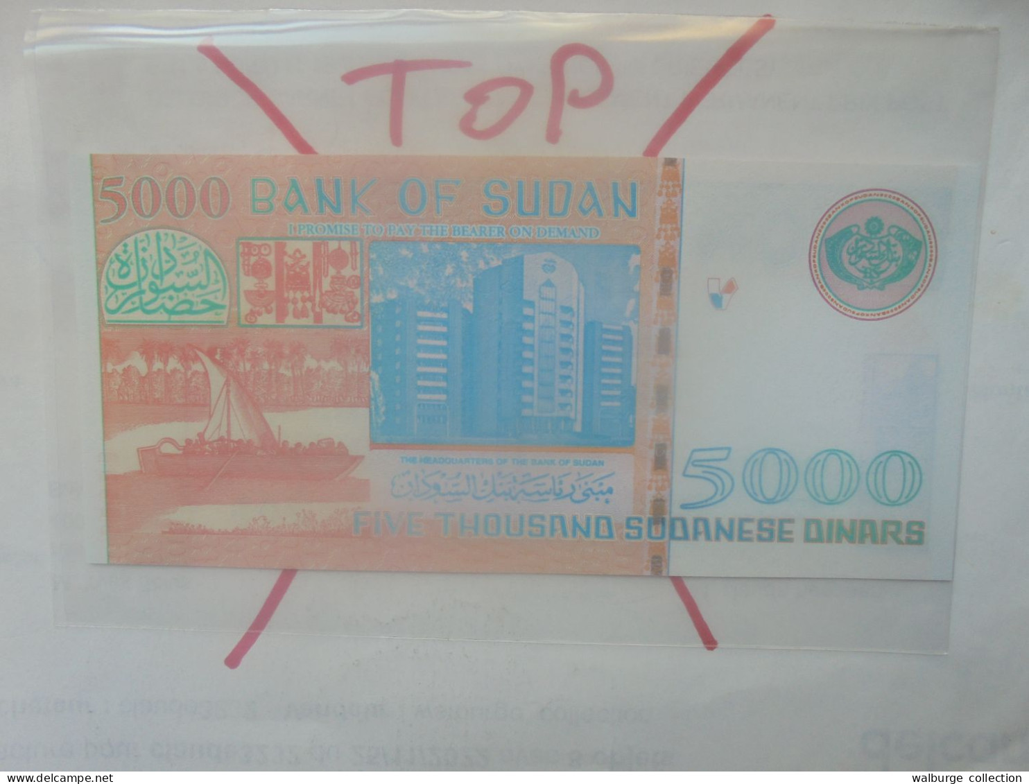 SOUDAN (SUD) 5000 DINARS 2002 Neuf (B.33) - Sudán Del Sur