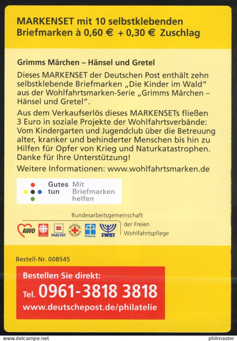 96 MH Grimms Märchen: Hänsel Und Gretel, Erstverwendungsstempel Bonn - 2011-2020