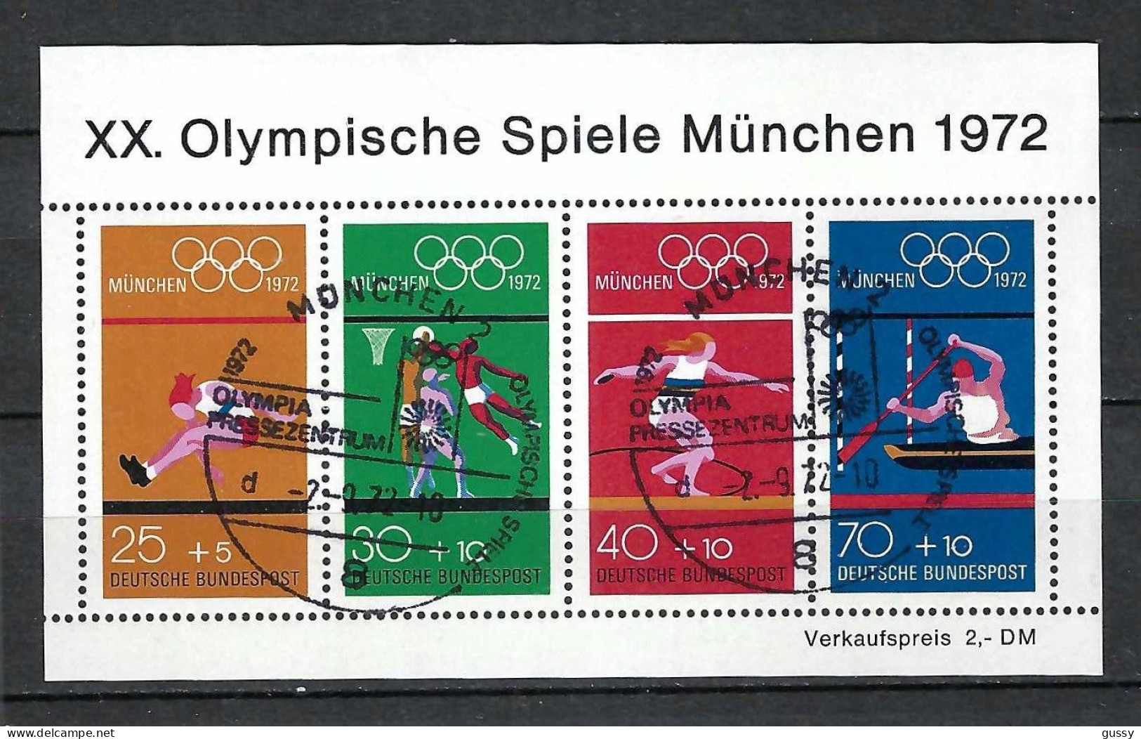 ALLEMAGNE 1972: Bloc, Obl. CAD PJ - 1959-1980