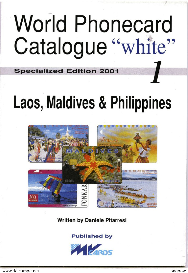 Word Phonecard Catalogue White N° 1 - Laos Maldives & Phillippines - Kataloge & CDs