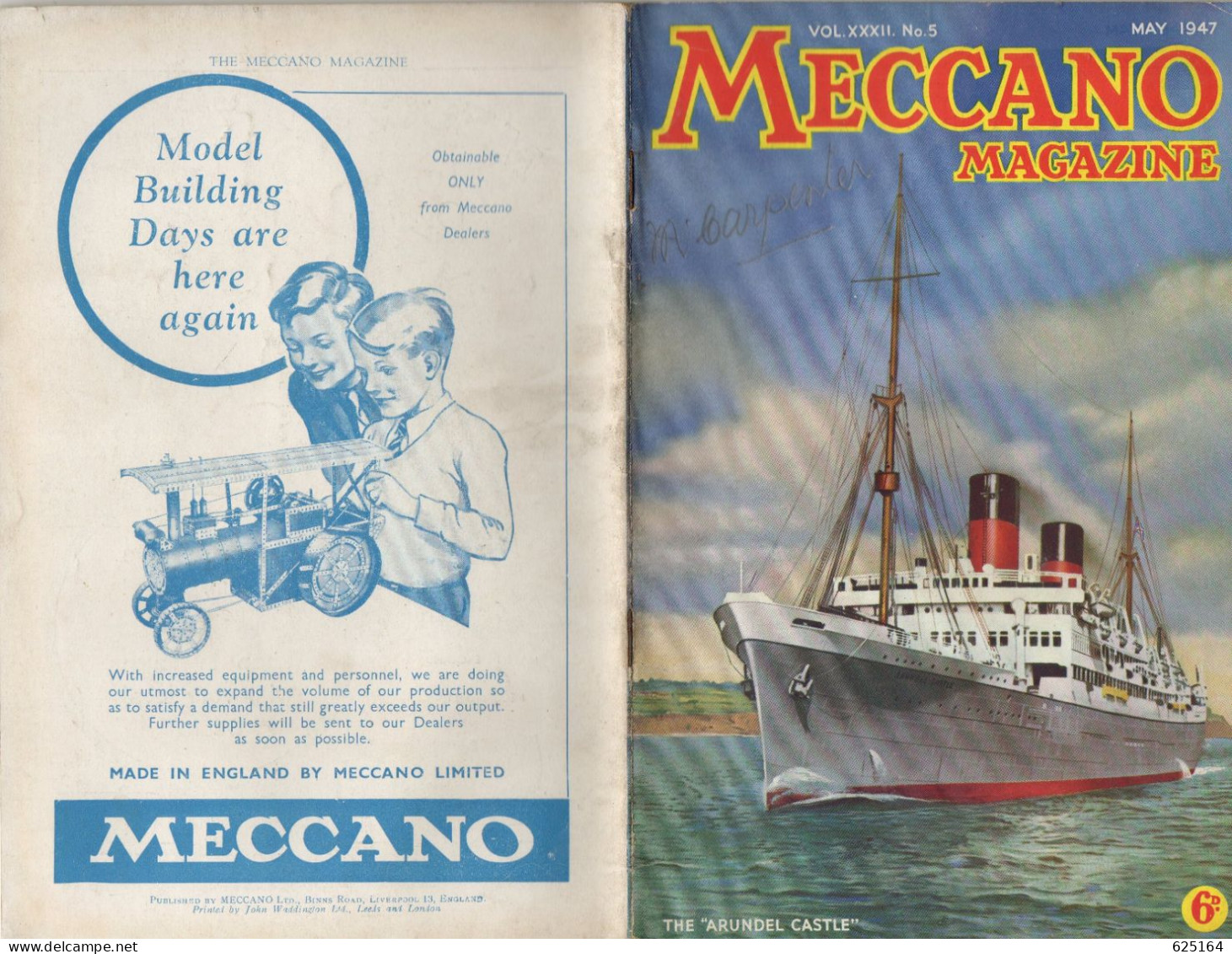 Magazine MECCANO MAGAZINE 1947 May Vol.XXXII No.5 - English