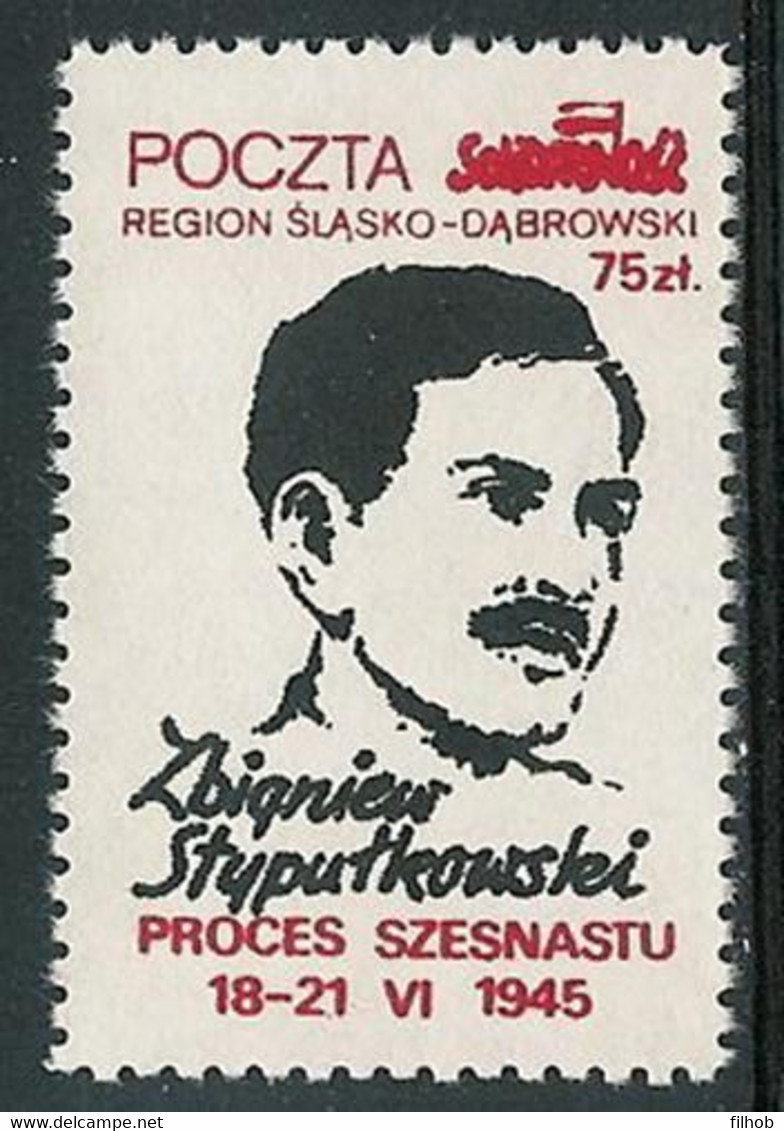 Poland SOLIDARITY (S623): Process Of Sixteen Zbigniew Stypulkowski - Solidarnosc-Vignetten