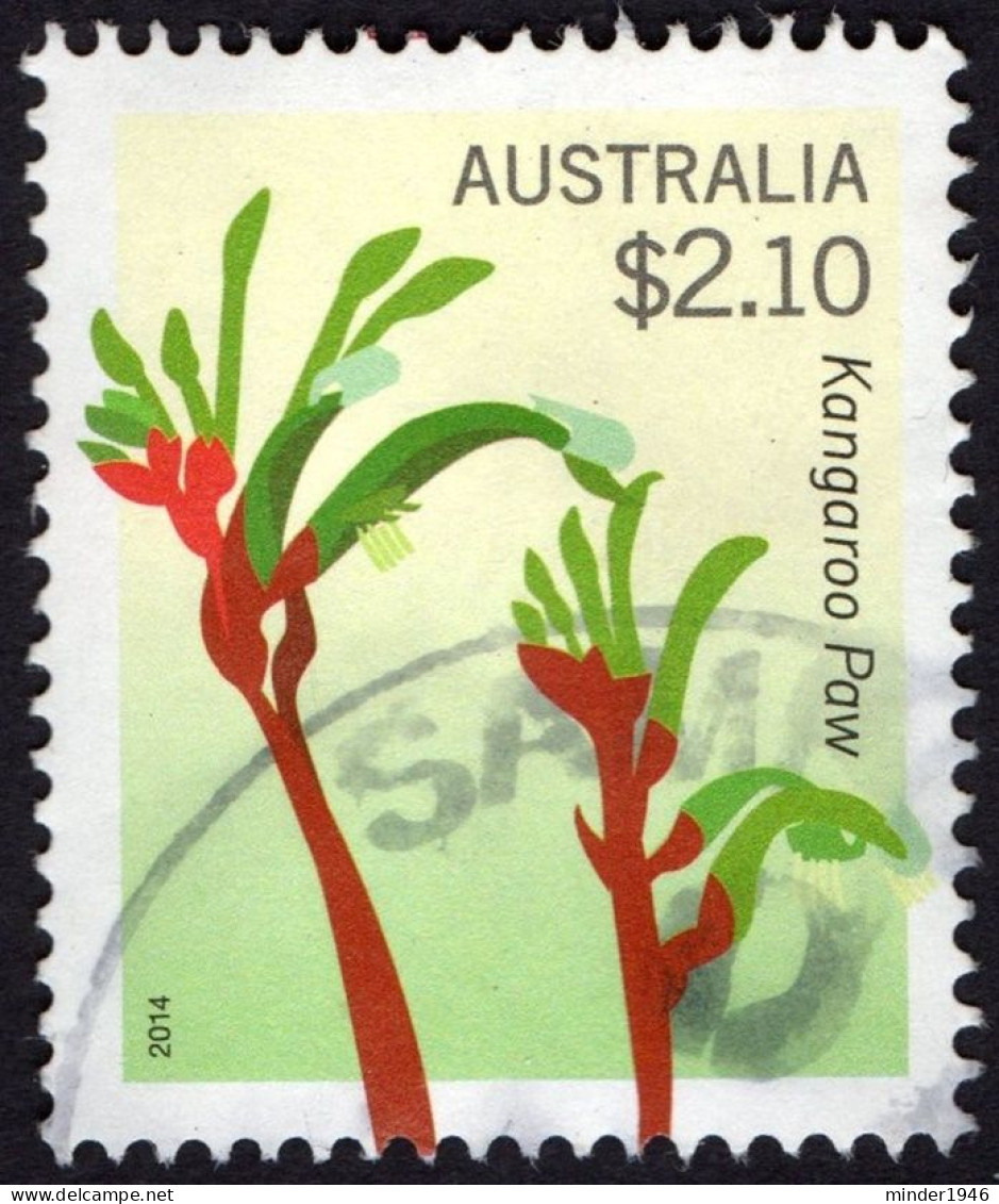 AUSTRALIA 2014 $2.10 Multicoloured, Flowers - Floral Emblems Kangaroo Paw FU - Used Stamps