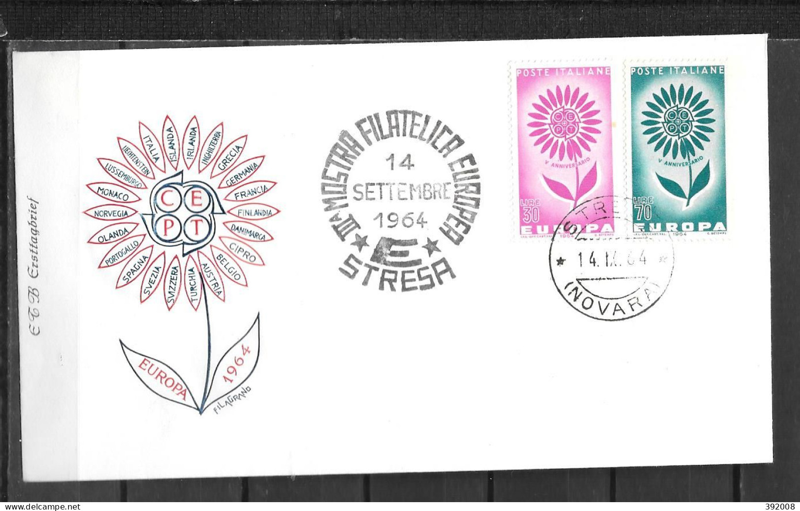 1964 - FDC - Italie - 39  - 1964