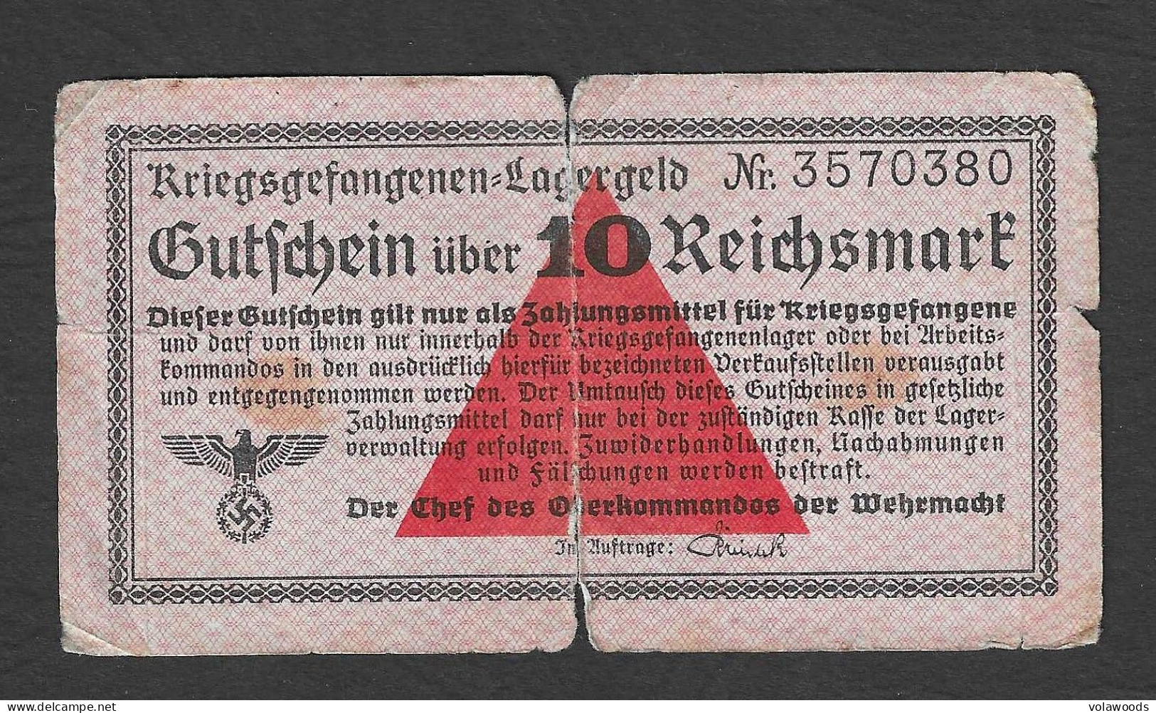 Germania - Lagergeld Circolato Da 10 Reichsmark R-521 - 1939 - 10 Reichsmark