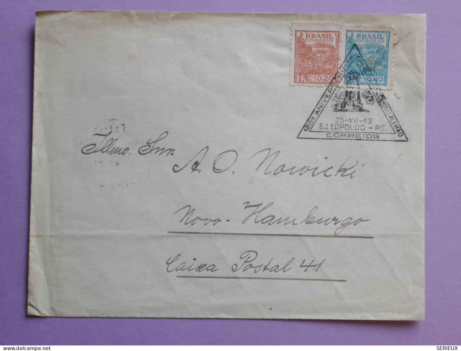 DL 19 BRAZIL  BELLE LETTRE   1949 HAMBURG +  +AFF. INTERESSANT+ - Covers & Documents