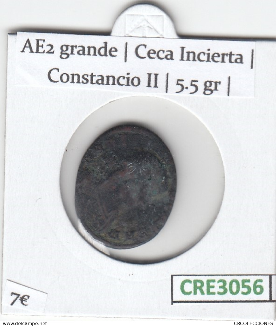 CRE3056 MONEDA ROMANA AE2 GRANDE CECA INCIERTA CONSTANCIO II - Autres & Non Classés