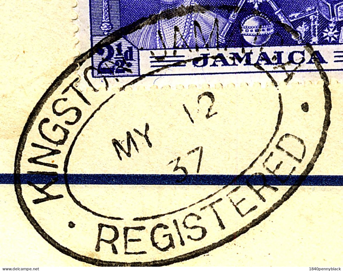 JAMAICA KGVI 1937 Coronation SG  118-20 On Registered First Day Cover To London - Jamaica (...-1961)