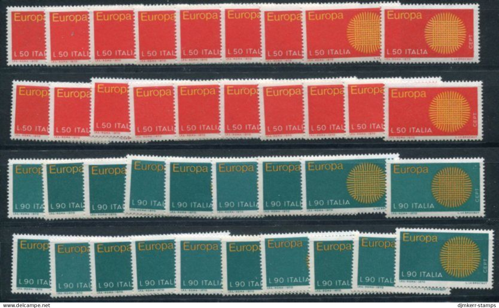 ITALY 1970 Europa, 19 Sets  MNH / **.  Michel 1309-10 - 1961-70: Neufs