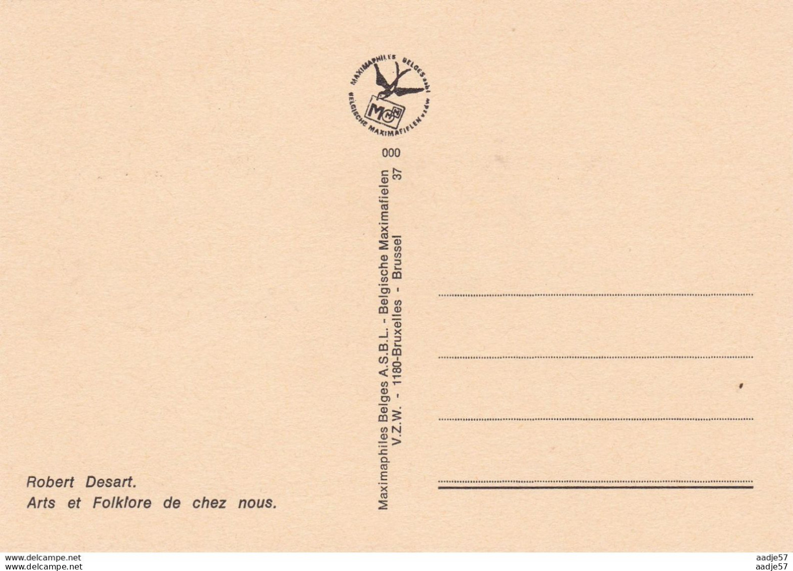 Belgie Belgique Belgium 1975 Kaasverkoopster Selling Cheese Maximum Card - Other & Unclassified