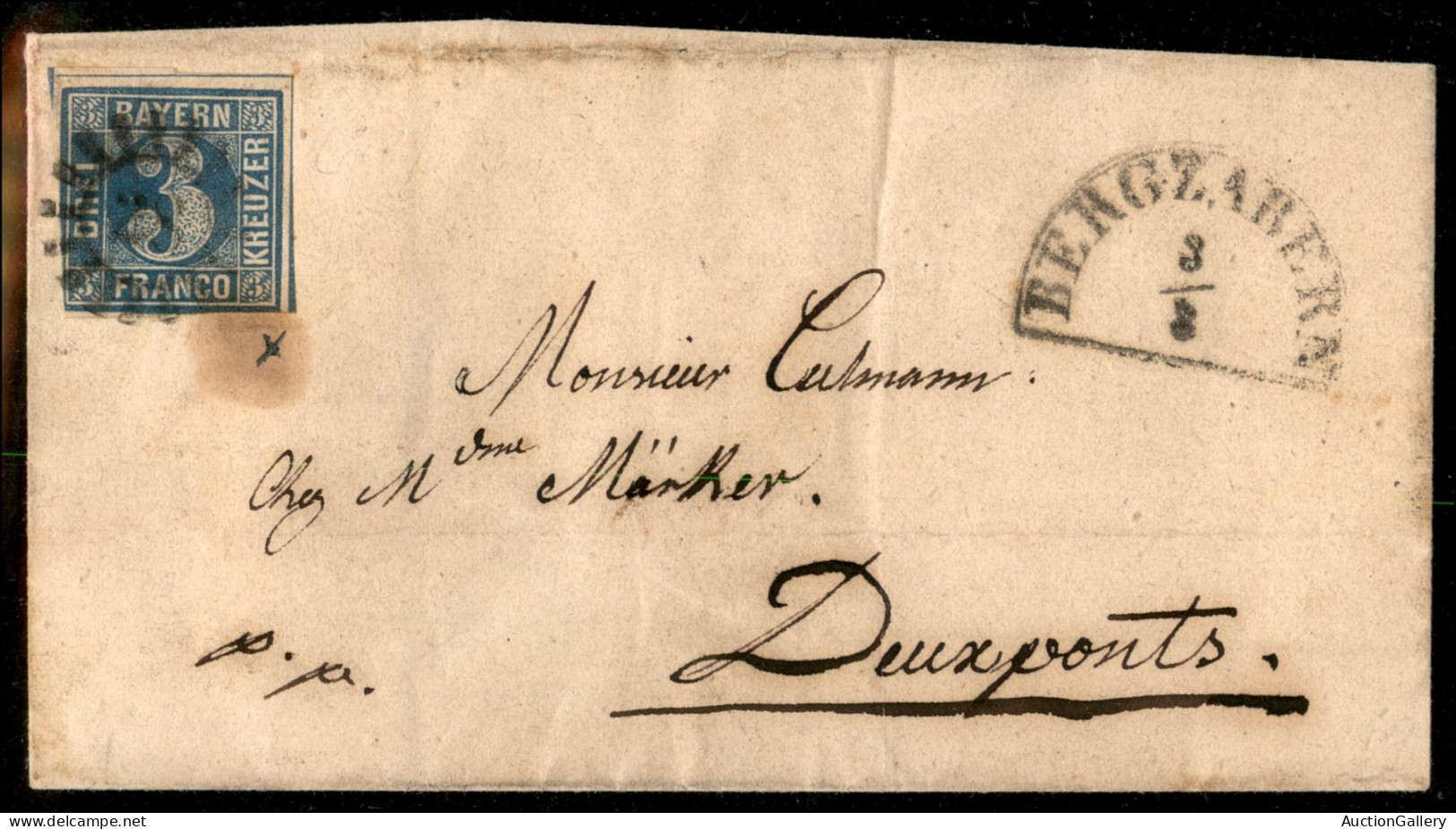 EUROPA - GERMANIA - 1856/1860 - Insieme di 6 lettere affrancate con 3 kreuzer Cifra (2 cinque + 10 uno) - da esaminare