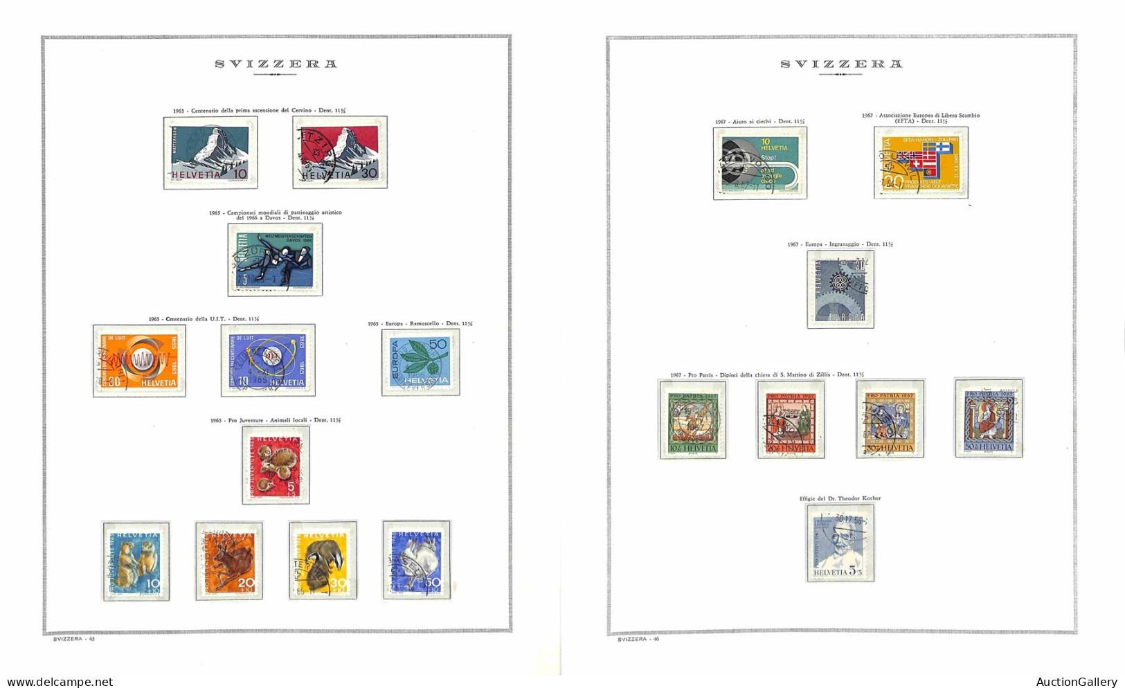 Lotti E Collezioni - Europa E Oltremare - SVIZZERA - 1854/1981 - Collezione Di Valori E Serie Complete Di Posta Ordinari - Other & Unclassified