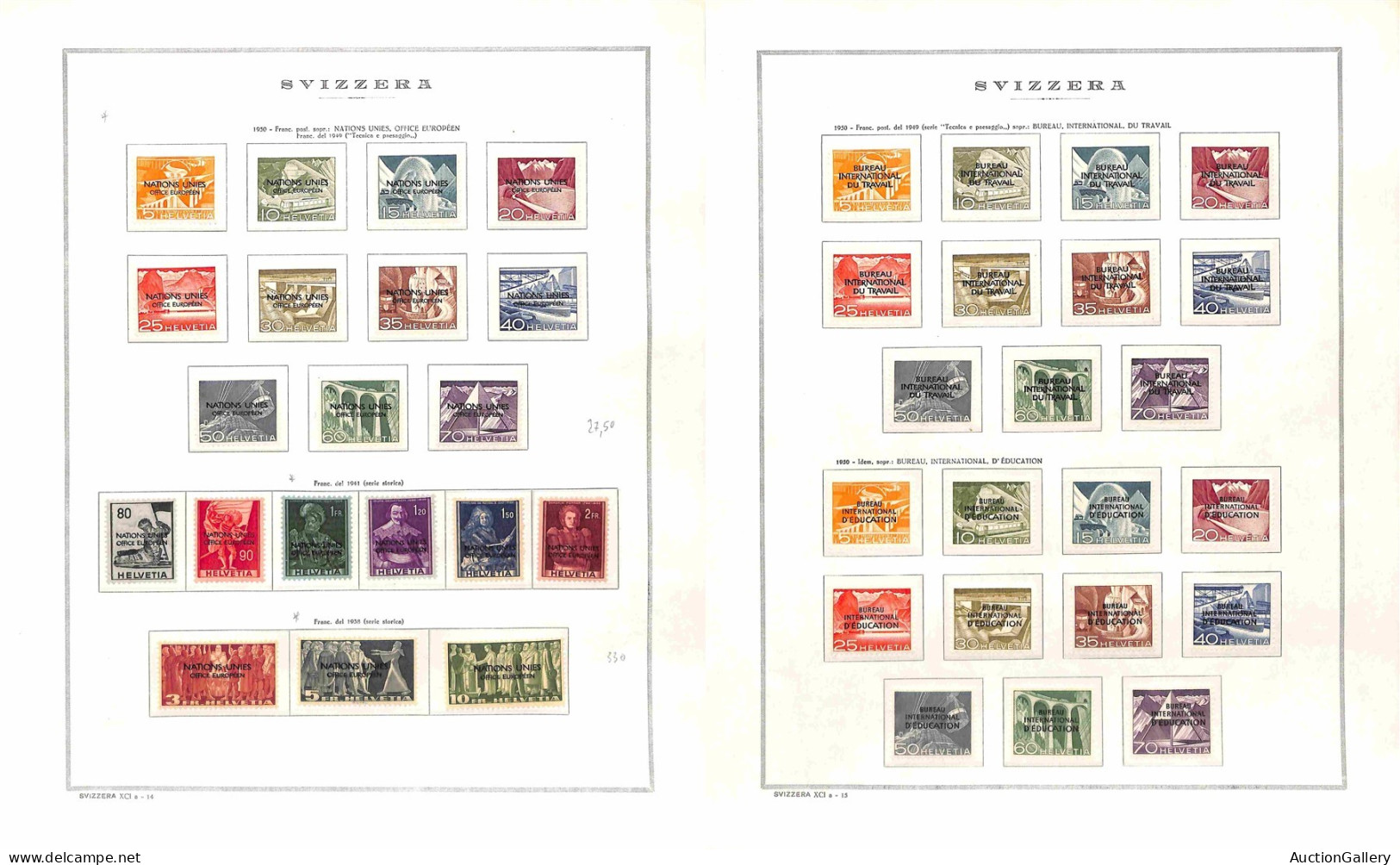 Lotti e Collezioni - Europa e Oltremare - SVIZZERA - 1918/1989 - Francobolli di Servizio - Collezione di valori e serie 