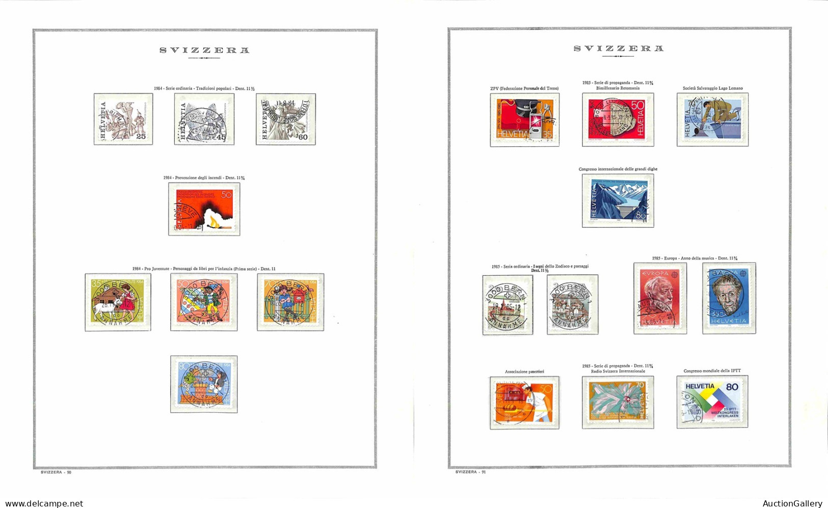 Lotti e Collezioni - Europa e Oltremare - SVIZZERA - 1982/1997 - Collezione di valori e serie complete di posta ordinari