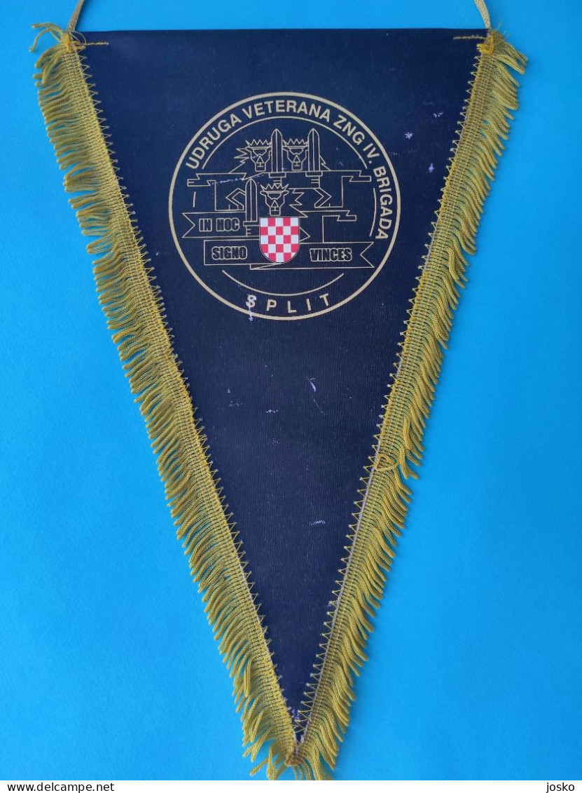 4. BRIGADA ZNG (PAUCI - SPLIT) UDRUGA VETERANA Velika Zastavica Croatia Army Larger Pennant Flag Croatie Armee Kroatien - Drapeaux