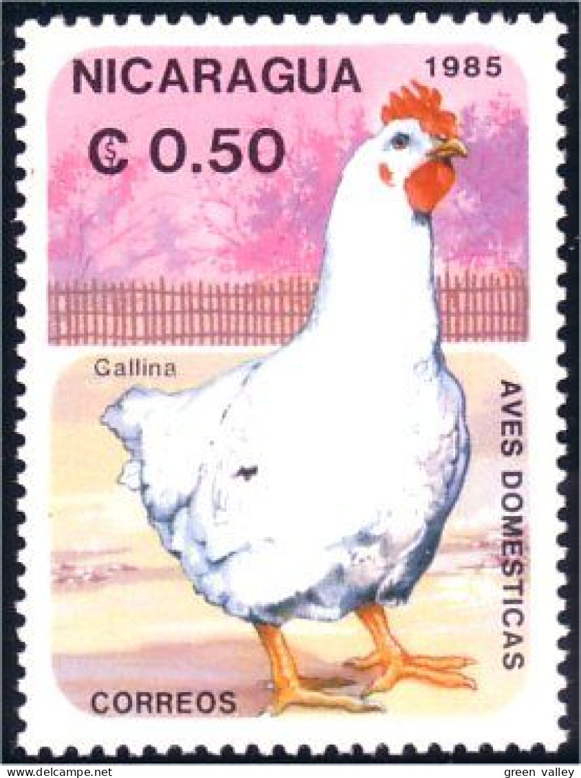 684 Nicaragua Poule Hen Hahn MNH ** Neuf SC (NIC-167) - Gallinacées & Faisans