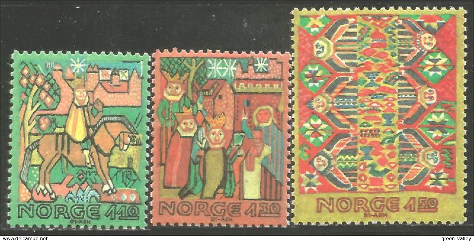 690 Norway Tapisseries Tapestry Cheval Horse Pferd Mages Magi MNH ** Neuf SC (NOR-274) - Neufs