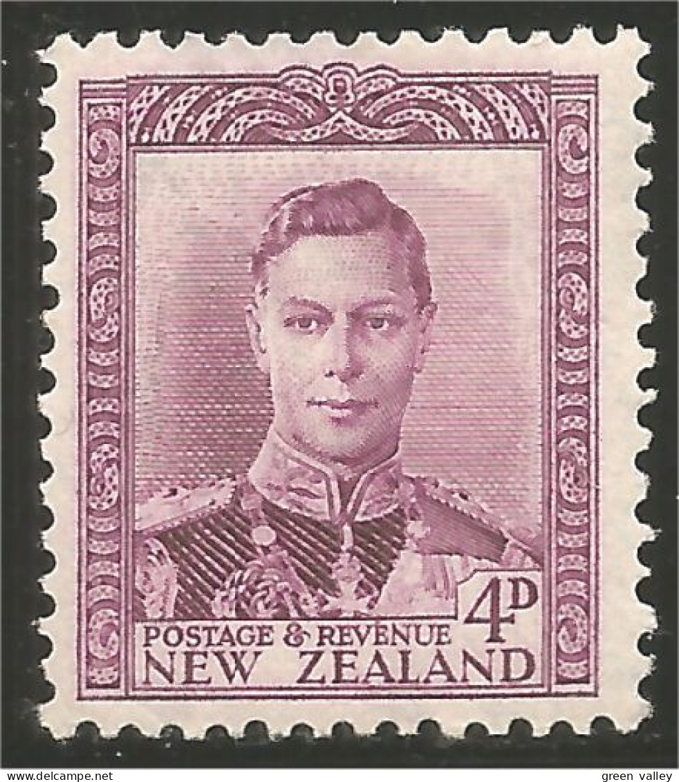 706 New Zealand 1947 George VI 4p MH * Neuf (NZ-78) - Nuovi