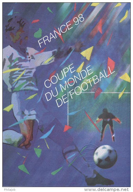 (faciale = 4.60 €) " COUPE DU MONDE - FRANCE 98 " Sur Document Officiel De 4 Pages. N° YT  BF 19 . En Parfait état. DPO - 1938 – France