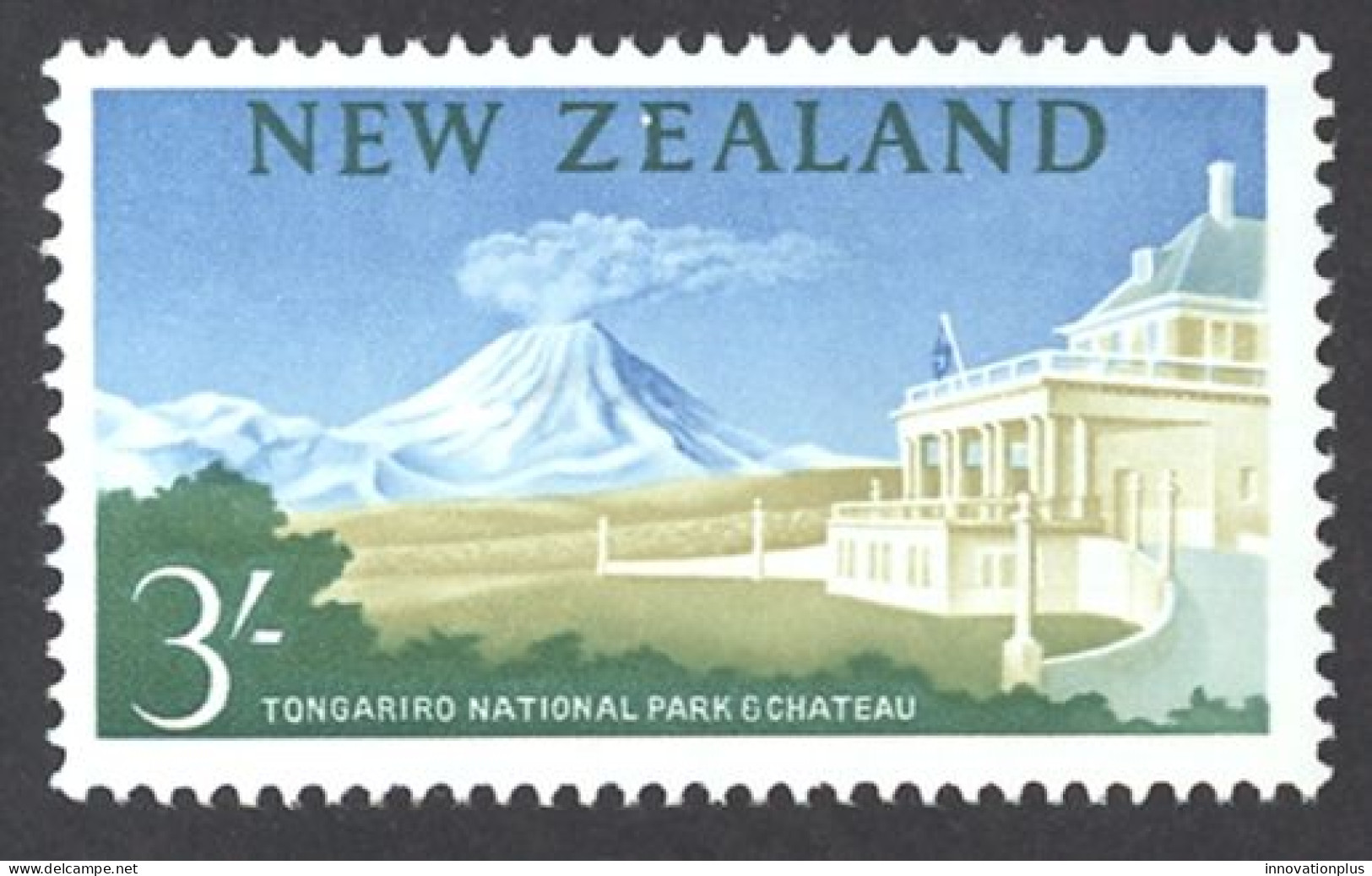 New Zealand Sc# 361 MH 1963-1964 3sh Ngauruhoe Volcano - Unused Stamps