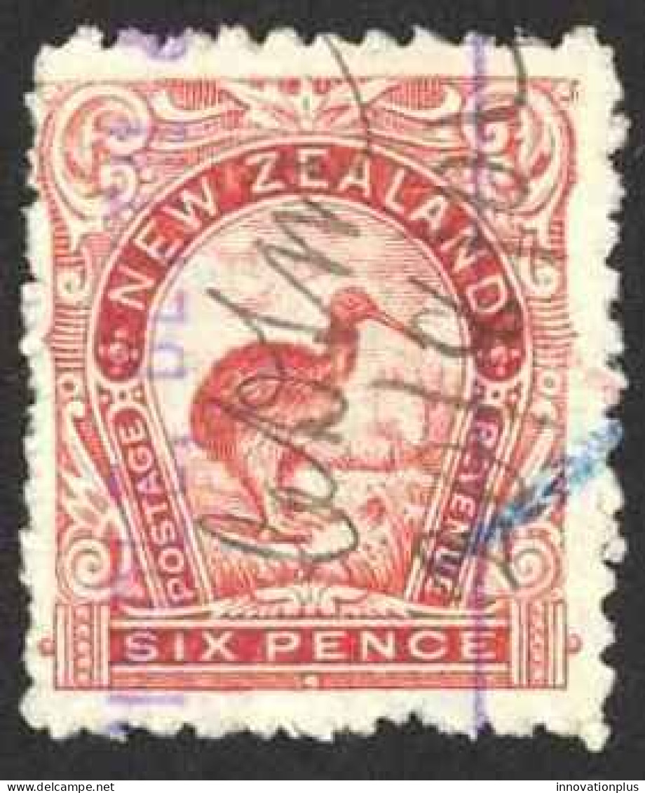 New Zealand Sc# 115 Used (a) 1902-1907 6p Rose Red Kiwi - Used Stamps