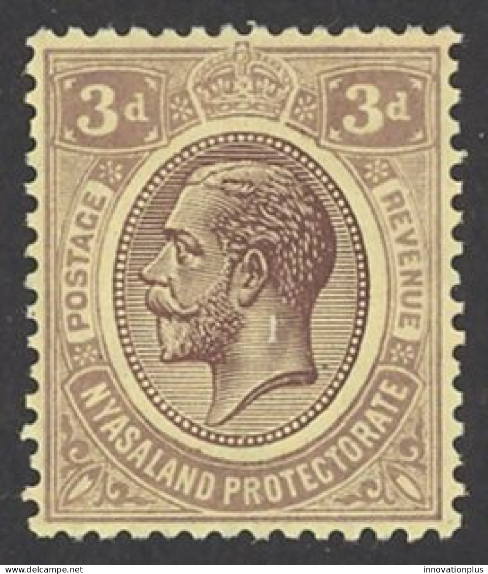 Nyasaland Protectorate Sc# 16 MH 1913-1919 3p King George V - Nyassaland (1907-1953)