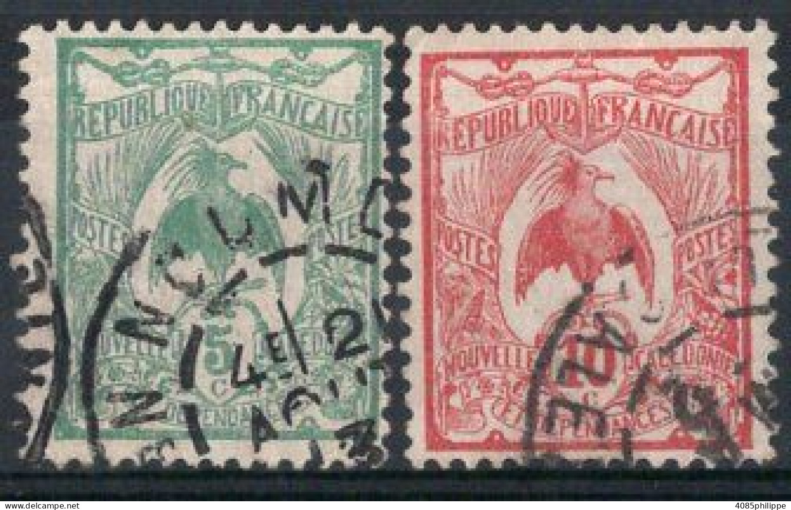 Nvelle CALEDONIE Timbres-Poste N°91 & 92 Oblitérés TB Cote : 3€00 - Usados