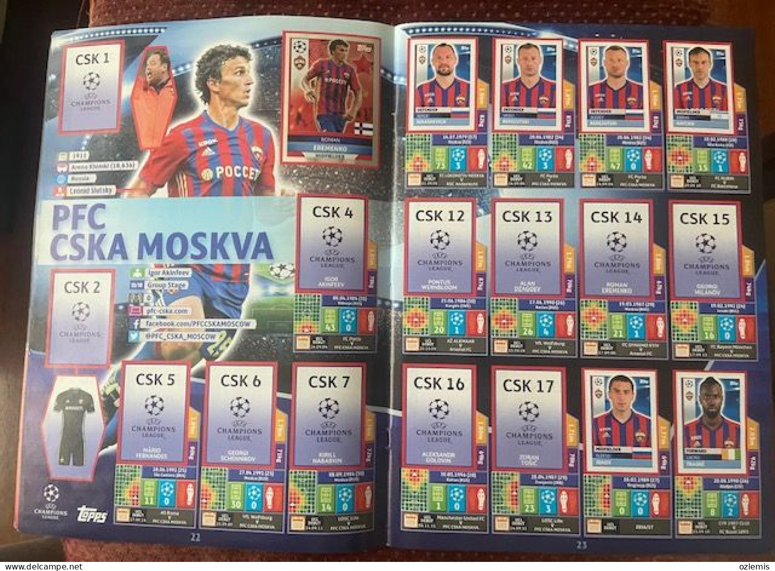 2016/17, TOPPS ,CHAMPIONS LEAGUE ,STICKER -ALBUM