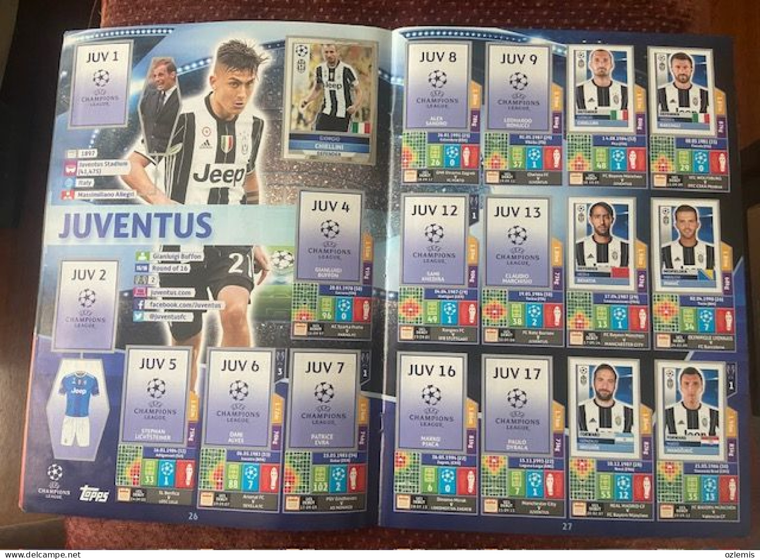 2016/17, TOPPS ,CHAMPIONS LEAGUE ,STICKER -ALBUM