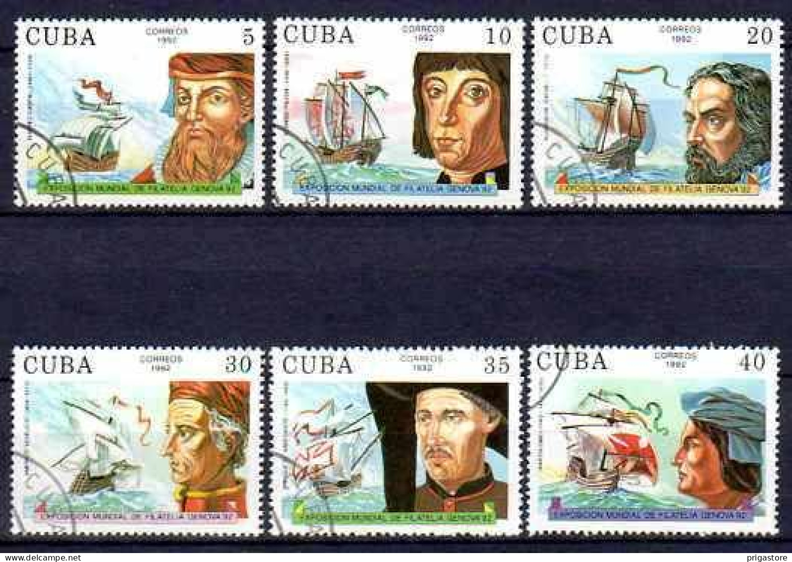 Bateaux Voiliers Cuba 1992 (22) Yvert N° 3232 à 3237 Oblitérés Used - Oblitérés