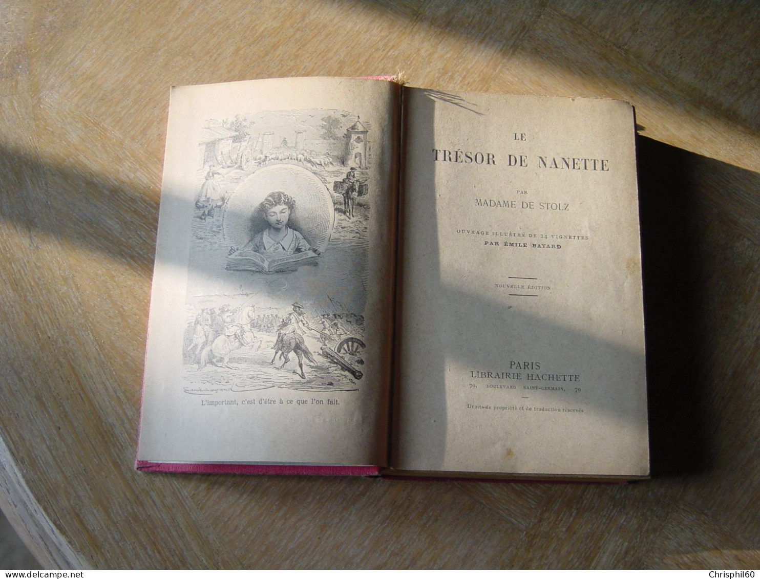 Livre Ancien Le Trésor De Nanette Paris Librairie Hachette - Bibliothèque Rose Illustrée - - Bibliothèque Rose
