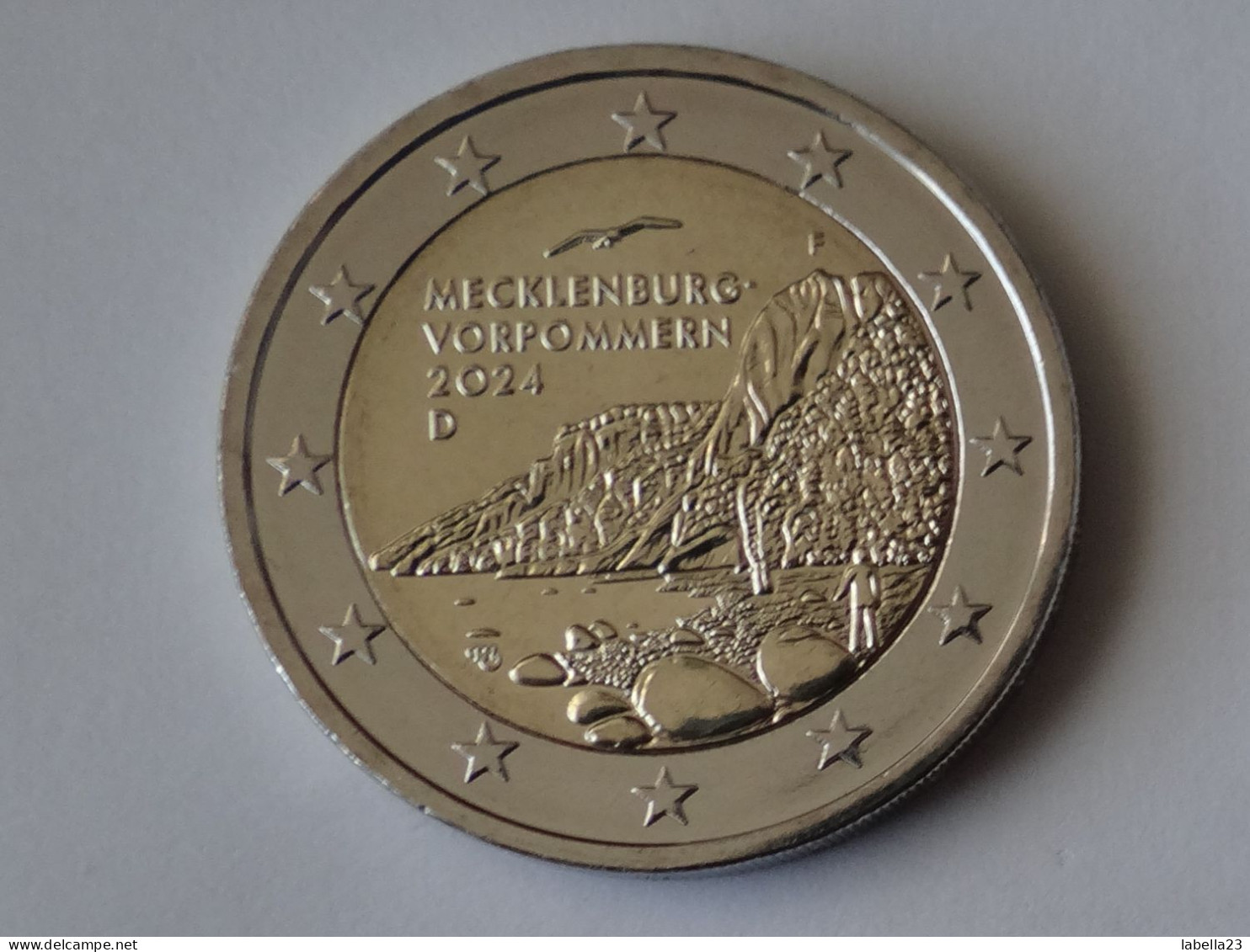 2 Euro Münze 2024 Länderserie II -"Mecklenburg-Vorpommern", Königsstuhl, Ausgabe F - Germany