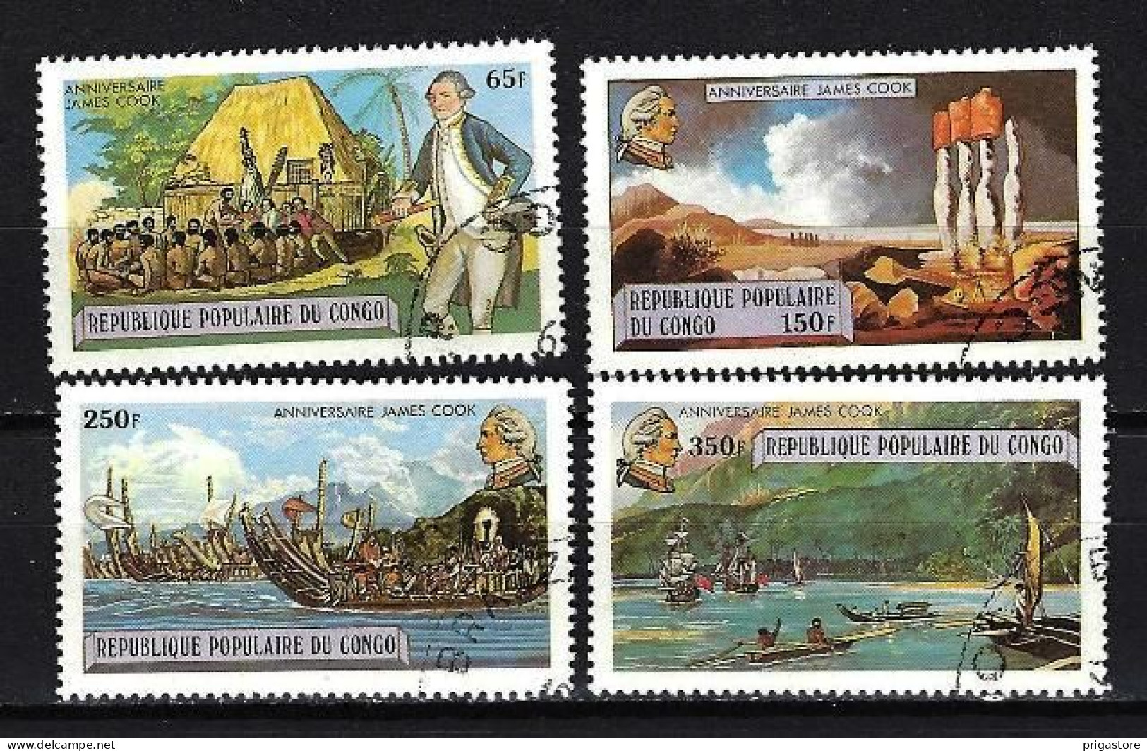 Congo 1978 Bateaux (112) Yvert N° 534 à 537 Oblitérés Used - Used