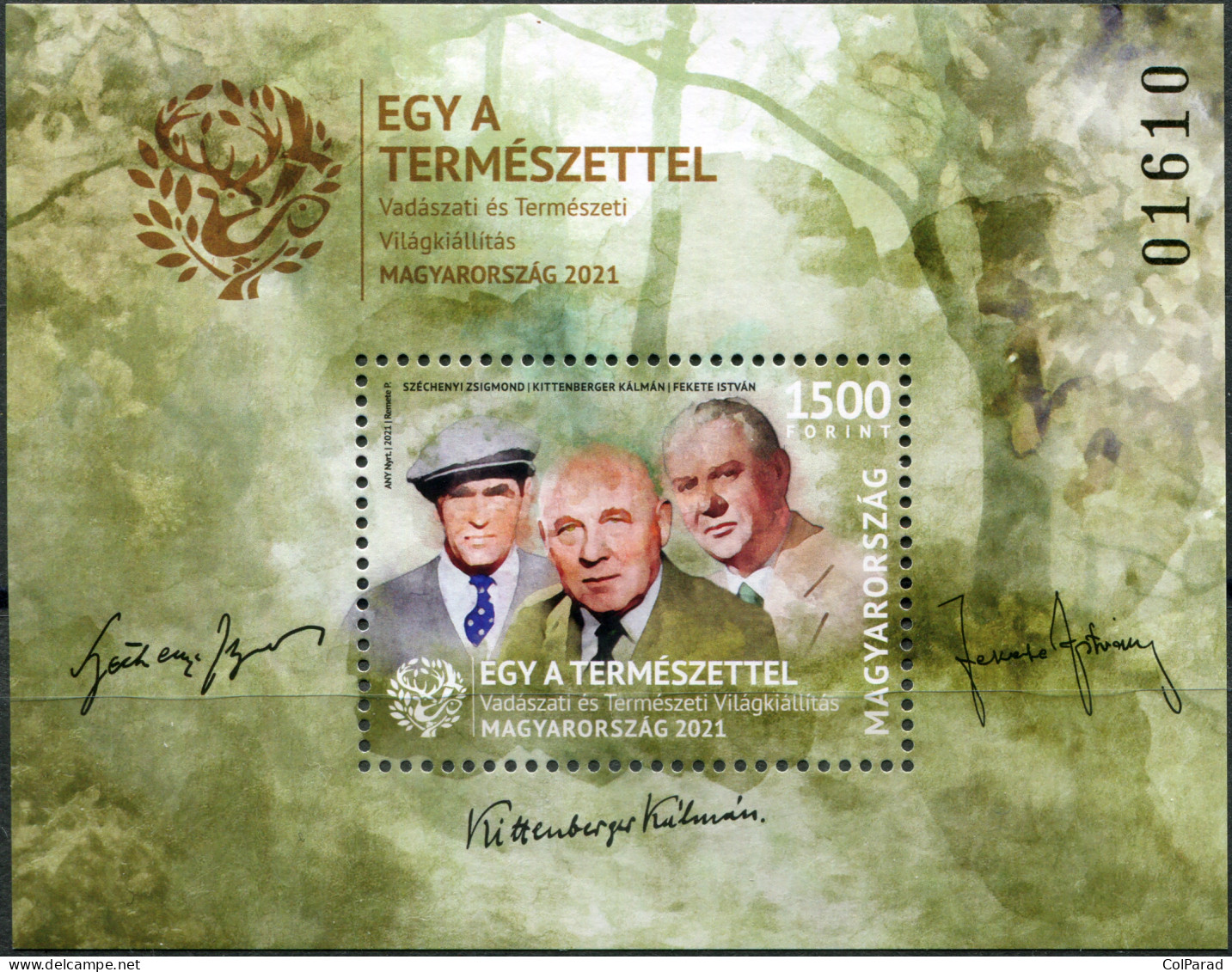 HUNGARY - 2021 - S/S MNH ** - "One With Nature" World Of Hunting Exhibition - Unused Stamps