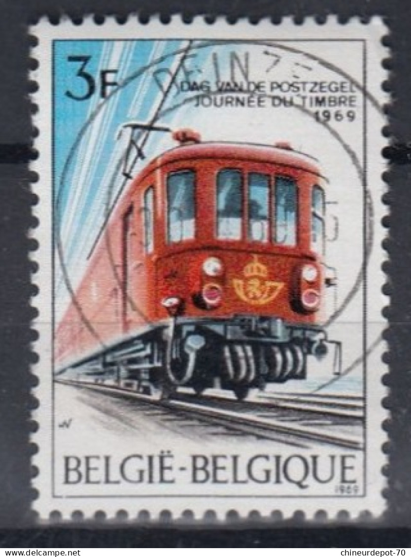 1969 Journée Du Timbre Train Cachet Deinze - Gebruikt