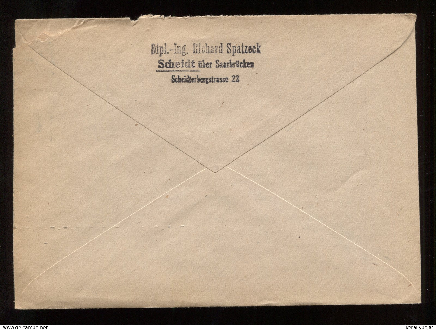 Saarpost 1940's Special Cancellation Cover To Stuttgart__(8964) - Blocs-feuillets