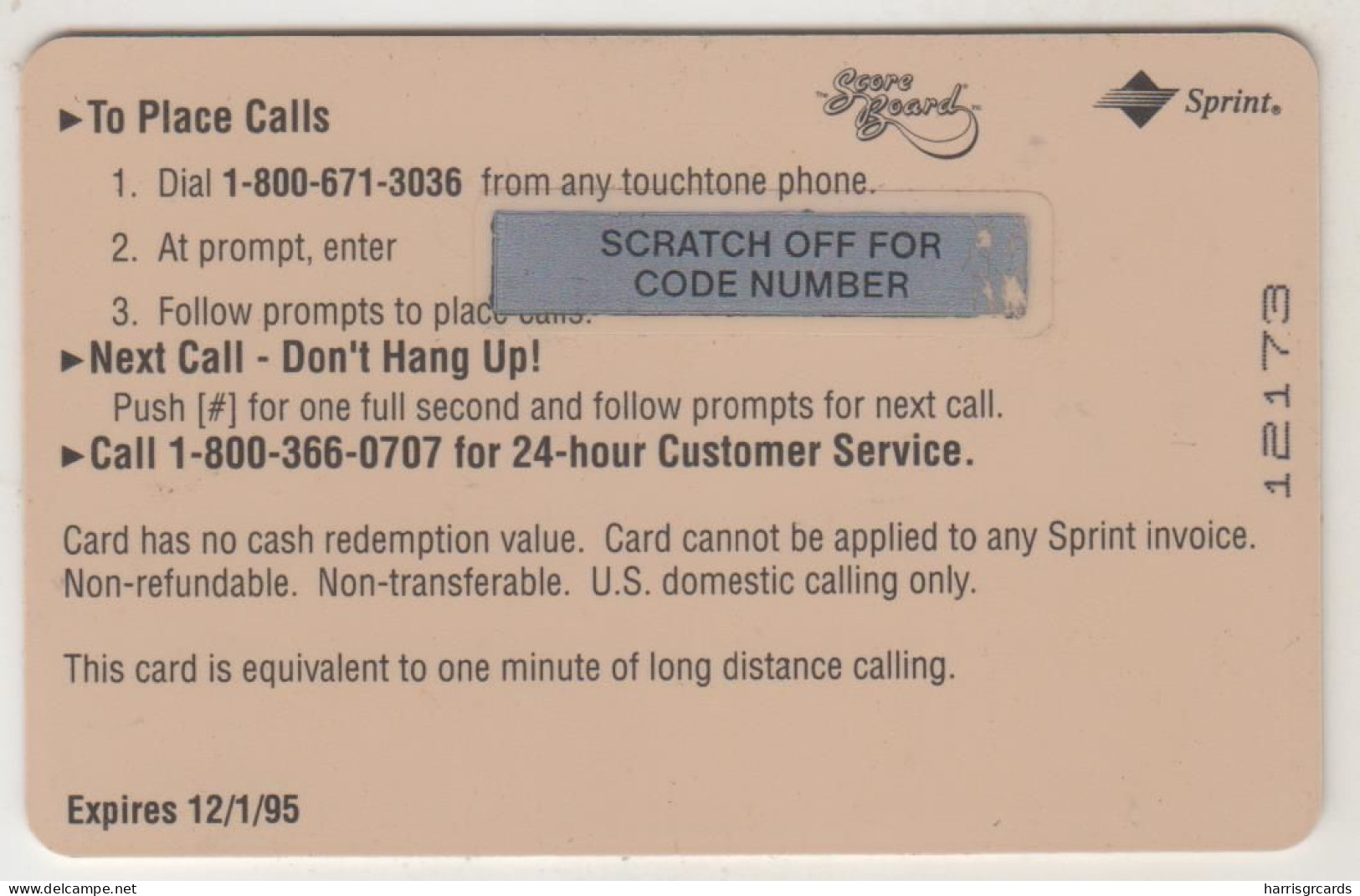 USA - Shaquille O'Neal ,Sprint prepaid card, tirage 20.605, 12/94, mint