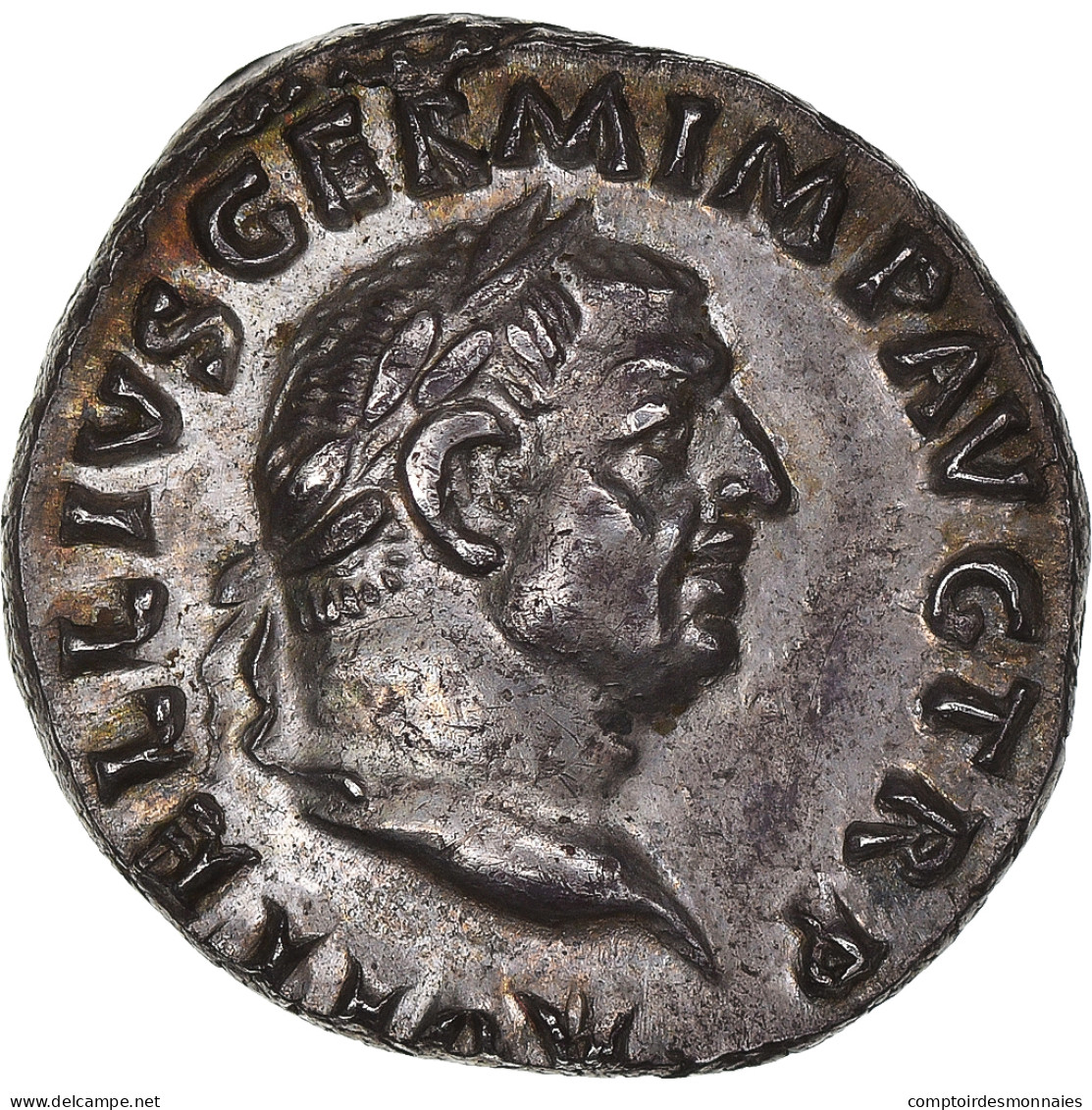 Vitellius, Denier, 69, Rome, Argent, NGC, Ch AU 5/5 4/5, RIC:109 - La Dinastía Flavia (69 / 96)