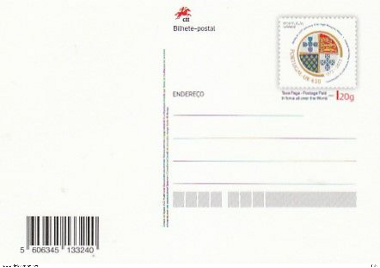 Portugal ** & Postal Stationary, 650 Anos Da Assinatura Do Tratado De Tagilde, Portugal E Gran Bretanha 1372-2022 (838) - Postal Stationery