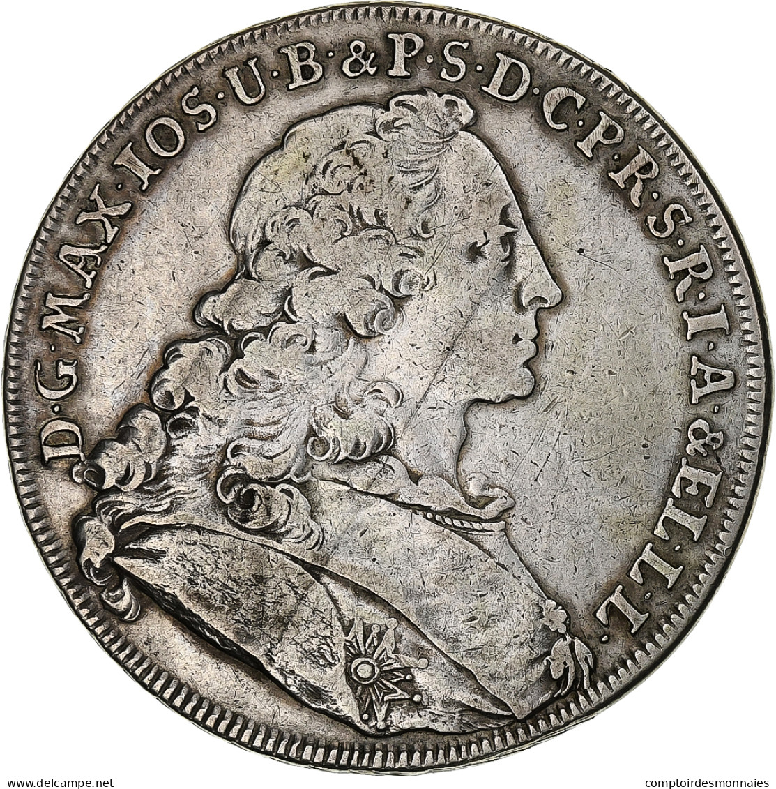 Électorat De Bavière, Maximilian III Joseph, Thaler, 1754, Munich, Argent - Taler & Doppeltaler