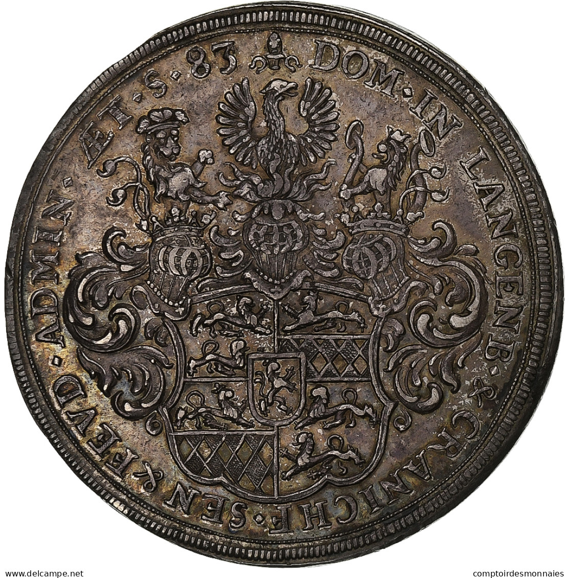 Comté De Neuenstein-Öhringen, Johann Friedrich, Thaler, 1699, Augsbourg, Argent - Taler & Doppeltaler