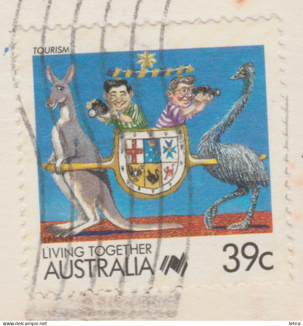 WESTERN AUSTRALIA WA Vasse River BUSSELTON Murray Views W1A Postcard 1989 Pmk 39c Stamp - Andere & Zonder Classificatie
