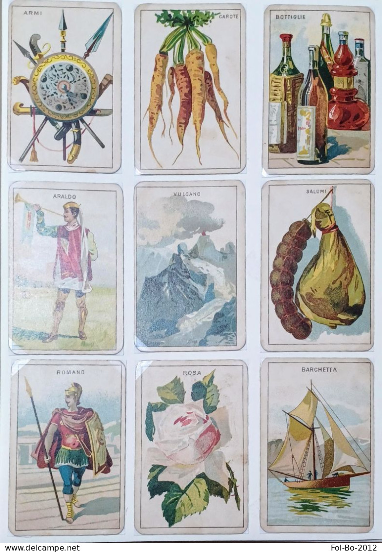 Il mercante in fiera 80 carte da gioco completo regno d'italia 1910 RARE
