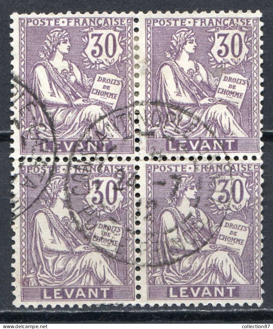 REF 087 > LEVANT < N° 18 Ø Bloc De 4 < Oblitéré Cachet Constantinople < Ø Used < Type Mouchon - Used Stamps