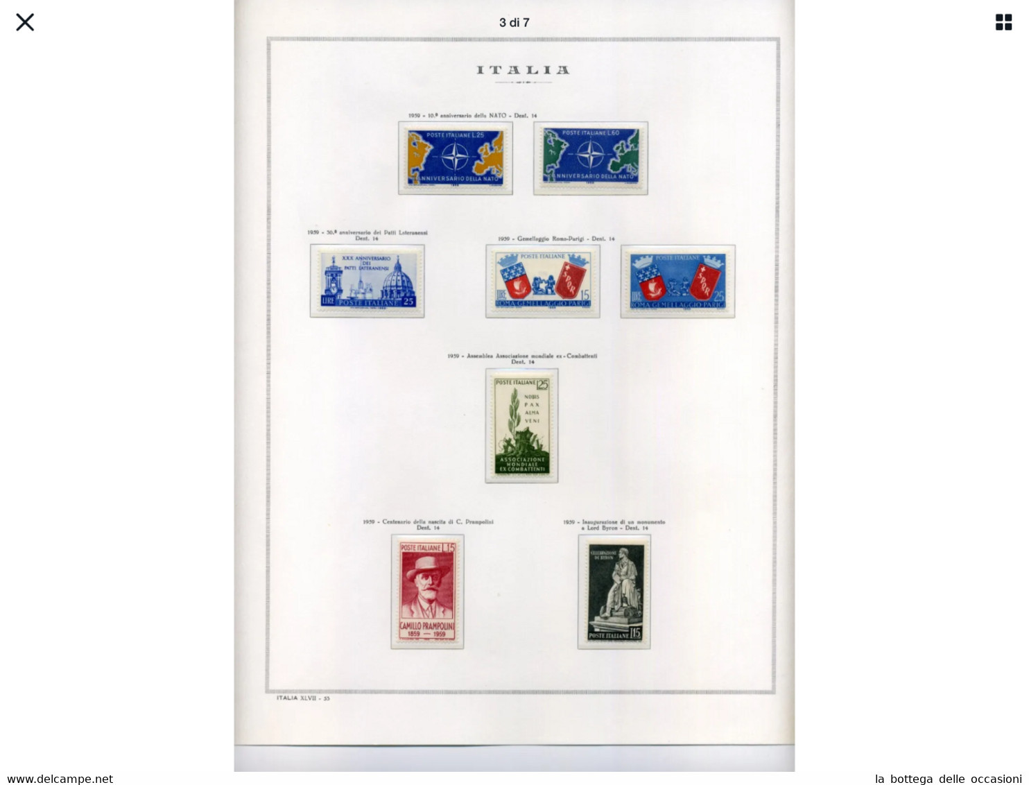 Italia  Repubblica  1958 1960  Annata Complete Su Fogli Marini King  MNH  Nuova Perfetta - Vollständige Jahrgänge