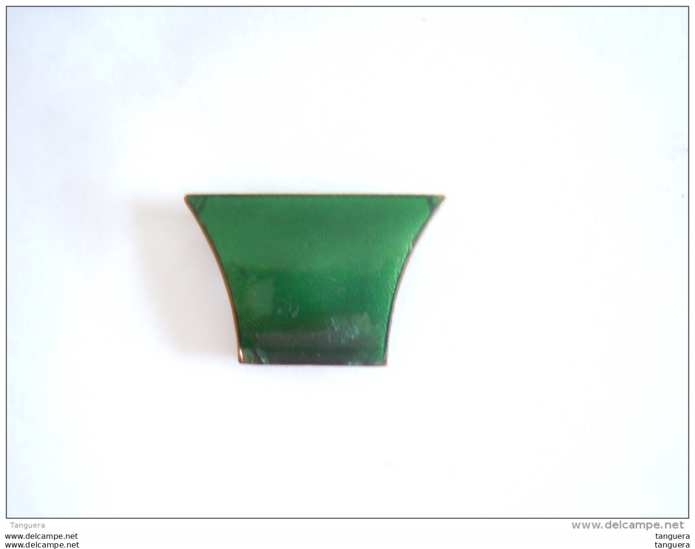 Vintage Deel Gesp Groene émail Partie D'une Boucle De Ceinture Vert émail 3 X 2 Cm - Ceintures & Boucles