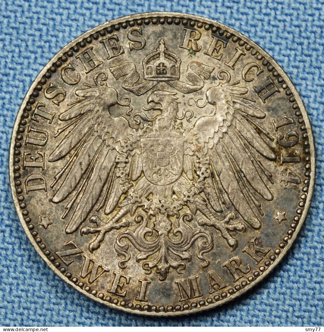 Bayern / Bavaria • 2 Mark  1914 • Ludwig III • Beautiful Black Patina • Silver 900‰ • German States / Bavière [24-424] - Sonstige & Ohne Zuordnung