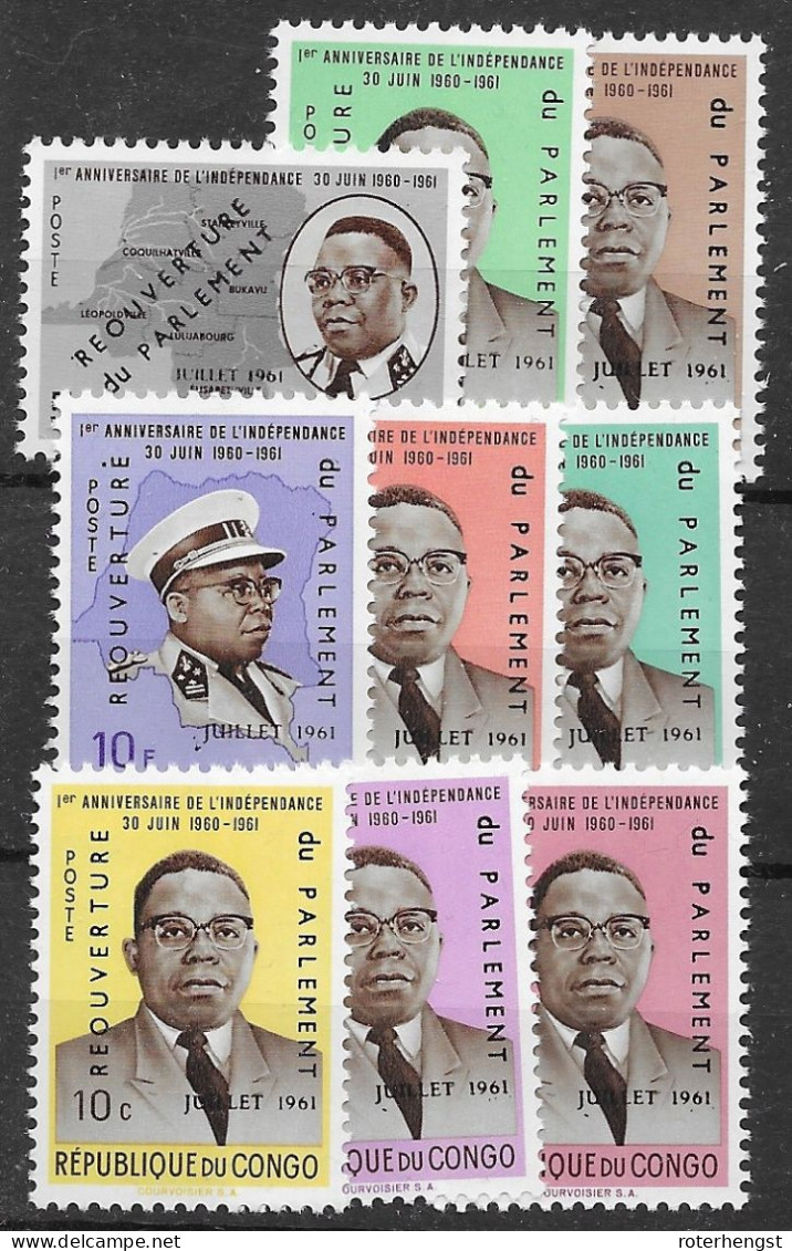 Congo Mnh ** 1961 9 Euros - Ungebraucht