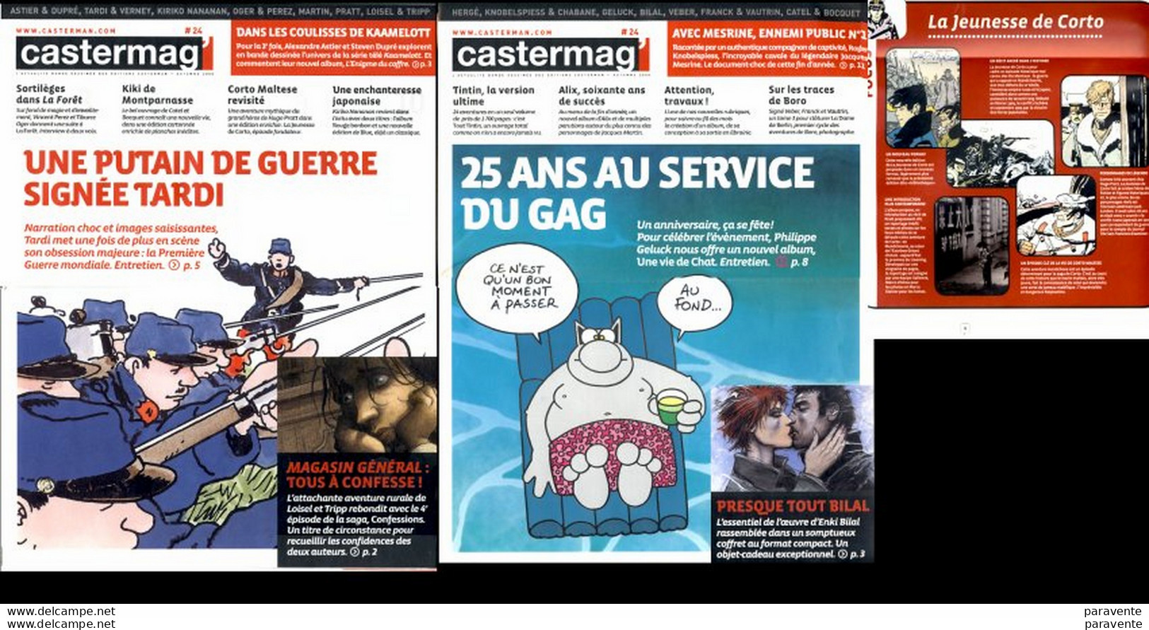 Magazine CASTERMAG 24 Avec TARDI BILAL GELUCK PRATT - Pratt